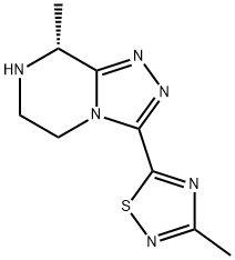(8R)-5,6,7,8-Tetrahydro-8-methyl-3-(3-methyl-1,2,4-thiadiazol-5-yl)-1,2,4-triazolo[4,3-a]pyrazine Chemical Structure