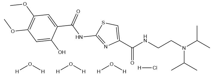 Acotiamide hydrochloride trihydrate 结构式