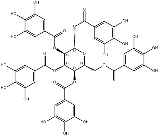 1,2,3,4,6-Pentagalloyl glucose 结构式