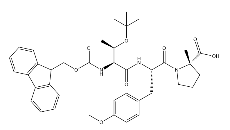 (S)-1-((S)-2-((2S,3R)-2-((((9H-fluoren-9-yl)methoxy)carbonyl)amino)-3-(tert-butoxy)butanamido)-3-(4-methoxyphenyl)propanoyl)-2-methylpyrrolidine-2-car Chemical Structure
