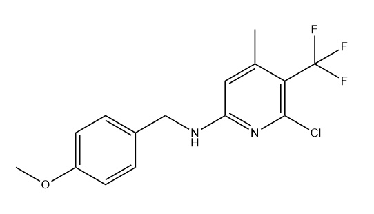 6-Chloro-N-[(4-methoxyphenyl)methyl]-4-methyl-5-(trifluoromethyl)pyridin-2-amine Chemical Structure