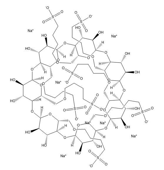 Sodium sulphobutylether-beta-cyclodextrin Chemical Structure Sodium sulphobutylether-beta-cyclodextrin Chemical Structure