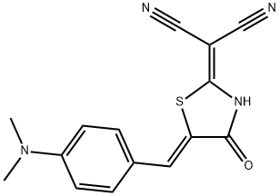 2-[(5Z)-5-[[4-(dimethylamino)phenyl]methylidene]-4-oxo-1,3-thiazolidin-2-ylidene]propanedinitrile Chemical Structure