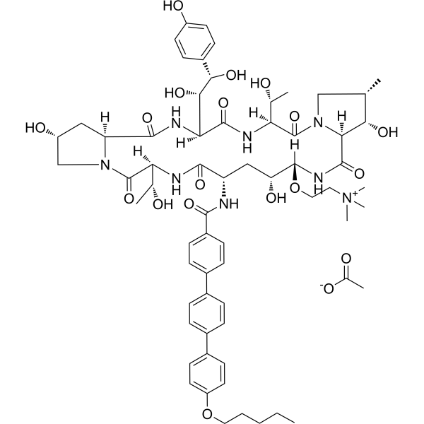 Rezafungin acetate Chemical Structure