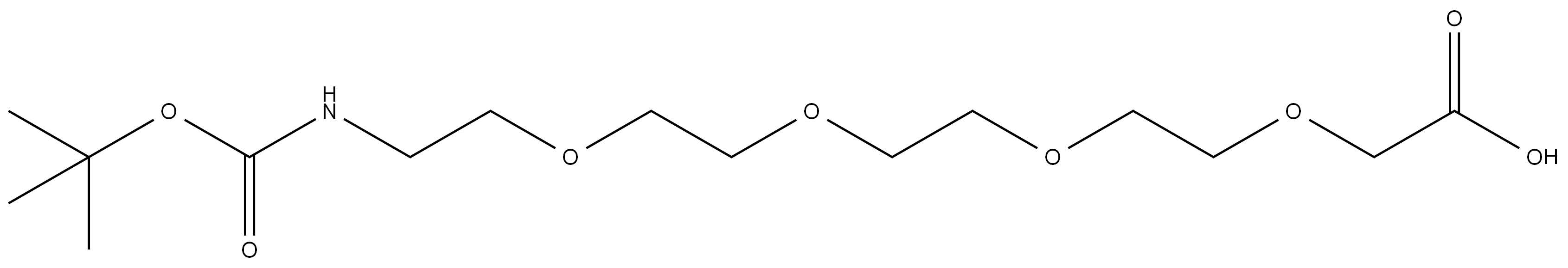 Boc-NH-PEG(3)-COOH 结构式