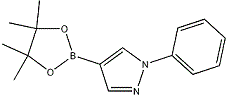 1-Phenyl-4-(4,4,5,5-tetramethyl-1,3,2-dioxaborolan-2-yl)-1H-pyrazole 结构式