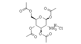 1,3,4,6-Tetra-O-acetyl-2-amino--D-glucopyranose, Hydrochloride Chemical Structure
