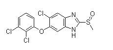 Triclabendazole sulfoxide Chemical Structure