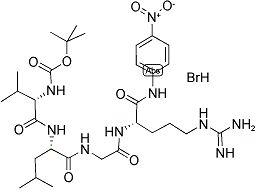 N-T-BOC-VAL-LEU-GLY-ARG P-NITROANILIDE HYDROBROMIDE Chemical Structure