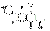 8-Demethoxy-8-fluoro Gatifloxacin Chemical Structure