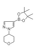 1-(Tetrahydropyran-4-yl)-1H-pyrazole-4-boronic acid pinacol ester 结构式