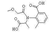 N-(2-Carboxy-6-methylphenyl)-N-(methoxyacetyl)-DL-alanine Chemical Structure