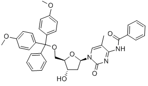 N-Benzoyl-5'-O-[bis(4-methoxyphenyl)phenylmethyl]-2'-deoxy-5-methylcytidine Chemical Structure