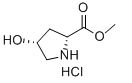(2R,4R)-4-Hydroxypyrrolidine-2-carboxylic acid methyl ester hydrochloride 结构式