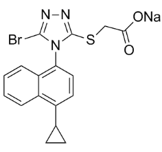 Lesinurad sodium Chemical Structure
