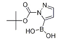 1-(t-butoxycarbonyl)pyrazole-5-boronic acid 结构式