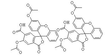 5(6)-Carboxyfluorescein Diacetate 结构式