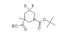 1-Tert-butyl 3-Methyl 5,5-difluoropiperidine-1,3-dicarboxylate Chemical Structure