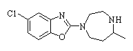 5-Chloro-2-(hexahydro-5-methyl-1H-1,4-diazepin-1-yl)benzoxazole Chemical Structure