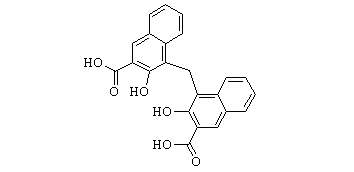 Pamoic acid Chemical Structure