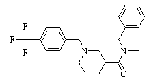 N-benzyl-N-Methyl-1-(4-(trifluoroMethyl)benzyl)piperidine-3-carboxaMide Chemical Structure