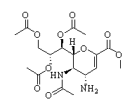 Zanamivir Amine Triacetate Methyl Ester Chemical Structure