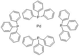 Tetrakis(triphenylphosphine) palladium(0) 结构式