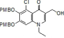 5-Chloro-1-ethyl-3-(hydroxymethyl)-6,7-bis((4-methoxybenzyl)oxy)quinolin-4(1H)-one Chemical Structure