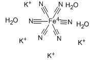 Potassium ferrocyanide trihyrate Chemical Structure