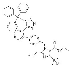 Trityl olmesartan ethyl ester Chemical Structure