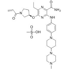 Naquotinib mesylate Chemical Structure