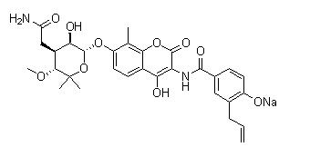 Novobiocin sodium Chemical Structure