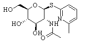 6'-methyl-2-pyridinoyl-2-(acetylamino)-2-deoxy-1-thio-B-D-glucopyranoside 结构式