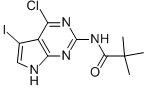 N-(4-Chloro-5-iodo-7H-pyrrolo[2,3-d]pyrimidin-2-yl)-2,2-dimethylpropionamide Chemical Structure