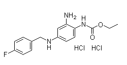 Retigabine Dihydrochloride Chemical Structure