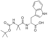 Boc-alpha-Isobutyric acid-D-tryptophan 结构式