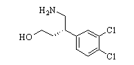 (S)-4-Amino-3-(3,4-dichlorophenyl)butan-1-ol 结构式