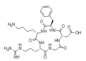 Cyclic RGDFK peptide Chemical Structure