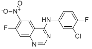 4-Quinazolinamine, N-(3-chloro-4-fluorophenyl)-7-fluoro-6-nitro- Chemical Structure
