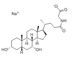 Glycochenodeoxycholic acid sodium salt 结构式