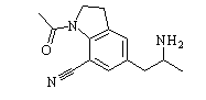 1-Acetyl-5-(2-aminopropyl)-2,3-dihydro-1H-indole-7-carbonitrile Chemical Structure