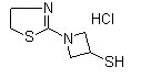 1-(4,5-Dihydro-2-thiazolyl)-3-azetidinethiol hydrochloride 结构式