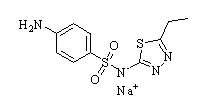 Sulfaethidole sodium Chemical Structure