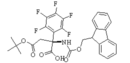 FMOC-D-ASP(OTBU)-OPFP 结构式