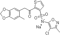Sitaxsentan sodium 结构式