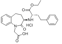 2-[(3R)-3-[[(2S)-1-Ethoxy-1-oxo-4-phenylbutan-2-yl]amino]-2-oxo-4,5-dihydro-3H-1-benzazepin-1-yl]acetic acid;hydrochloride Chemical Structure