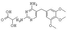 Trimethoprim lactate salt Chemical Structure