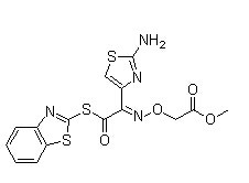 (S)-2-Benzothiazolyl (Z)-2-(2-aminothiazole-4-yl)-2-methoxycarbonylmethoxyiminothioacetate Chemical Structure