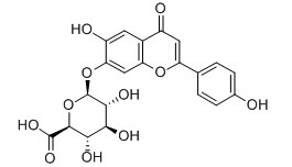 Apigenin-7-O-glucuronide 结构式
