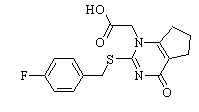 1H-CyclopentapyriMidine-1-acetic acid, 2-[[(4-fluorophenyl)Methyl]thio]-4,5,6,7-tetrahydro-4-oxo- Chemical Structure